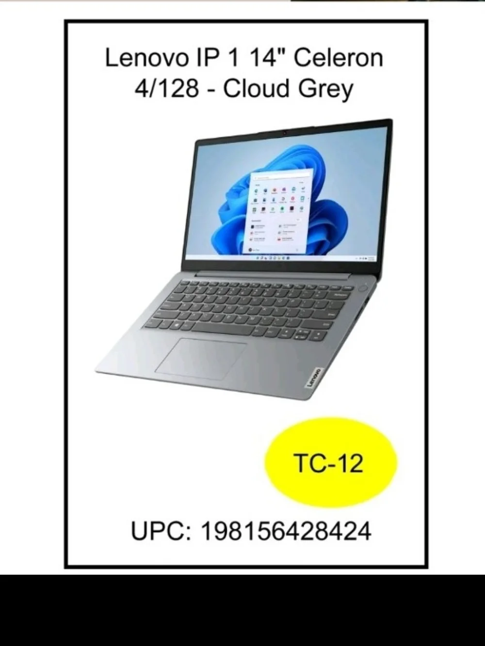 Lenovo Laptop in Silver-Gray Finish with Compact Design